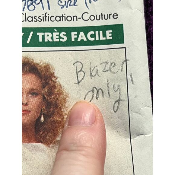 butterick 5949 sewing pattern blazer peplum 1980s size 6 8 10 - Picture 5 of 9